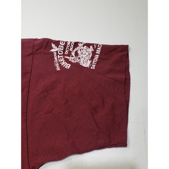 Biketoberfest Daytona Beach Mens T-Shirt Flames Graphic Print 2003 Size XXL - Picture 8 of 11